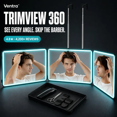 TrimView 360 - LED Self-Haircut Mirror