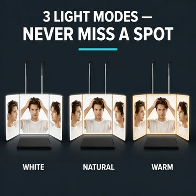 TrimView 360 - LED Self-Haircut Mirror