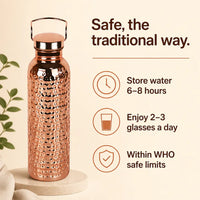 CopperFlow - Premium Pure Copper Water Bottle (800ml)