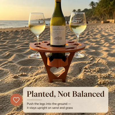 PicnicPal - Folding Wine & Snack Table