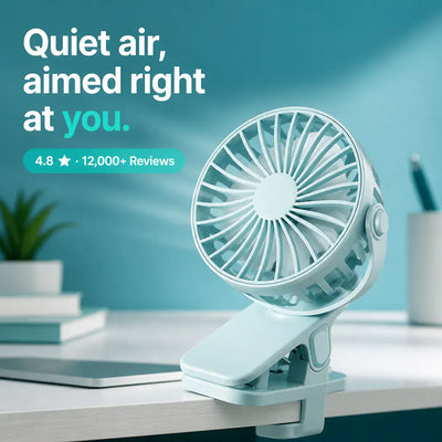 ClipBreeze - Rechargeable Clip-On Fan with Light