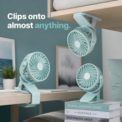 ClipBreeze - Rechargeable Clip-On Fan with Light
