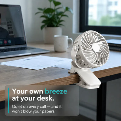ClipBreeze - Rechargeable Clip-On Fan with Light