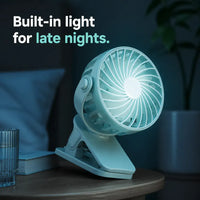 ClipBreeze - Rechargeable Clip-On Fan with Light