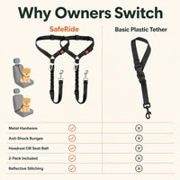 SafeRide - Bungee Dog Car Seat Belt