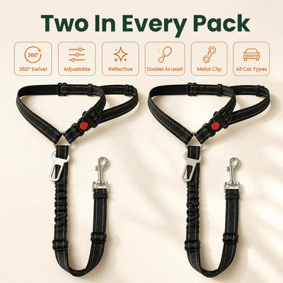 SafeRide - Bungee Dog Car Seat Belt