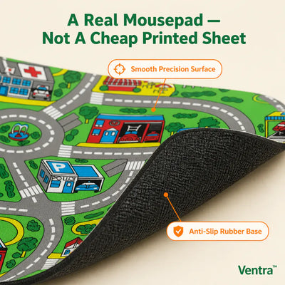 RetroRoads - Nostalgic City Road Desk Mat