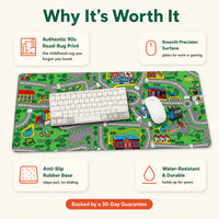 RetroRoads - Nostalgic City Road Desk Mat