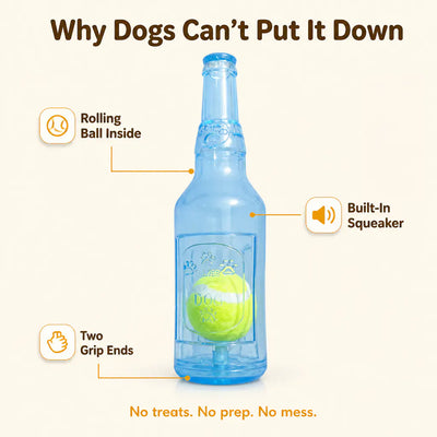 BrewChew - Squeaky Beer Bottle Dog Toy