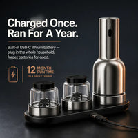 GourmetMill - Electric Salt & Pepper Grinder