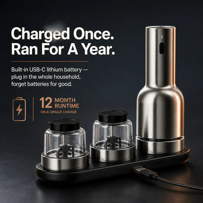 GourmetMill - Electric Salt & Pepper Grinder