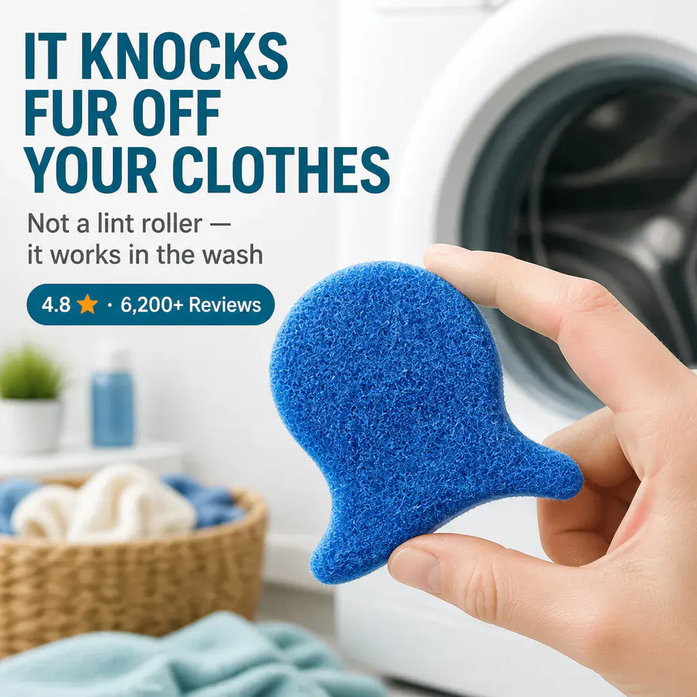 Reusable FurBalls laundry pet hair remover pad