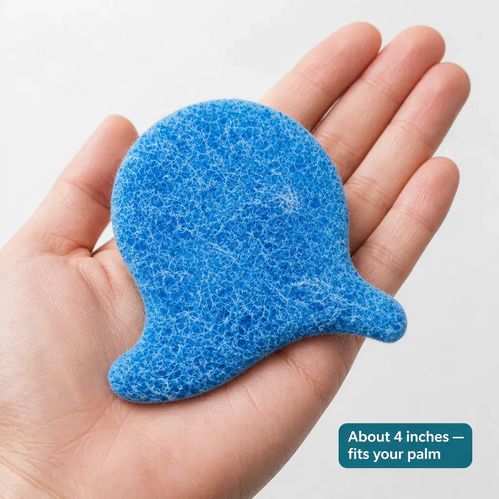 Palm-sized reusable laundry pet hair remover