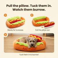 The Hot Dog Bed - Plush Pet Cushion
