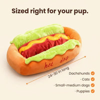 The Hot Dog Bed - Plush Pet Cushion