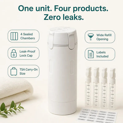 QuadPour 4-in-1 - Travel Liquid Dispenser
