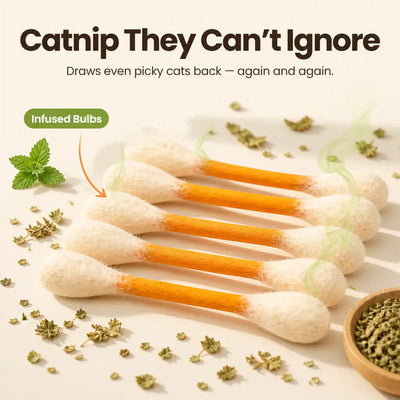 MegaSwabs - Giant Cotton Swab Cat Toys (6-Pack)