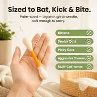 MegaSwabs - Giant Cotton Swab Cat Toys (6-Pack)