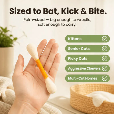 MegaSwabs - Giant Cotton Swab Cat Toys (6-Pack)