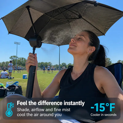 BreezeBrella - Fan & Mist Cooling Umbrella