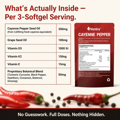 Ventra - Cayenne Pepper Softgels