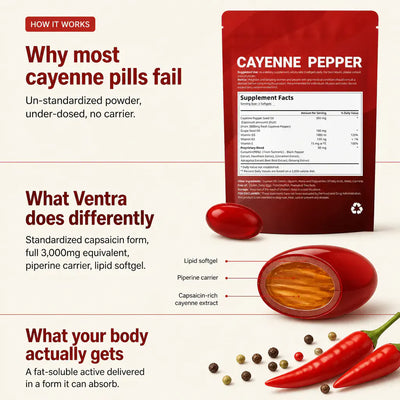 Ventra - Cayenne Pepper Softgels