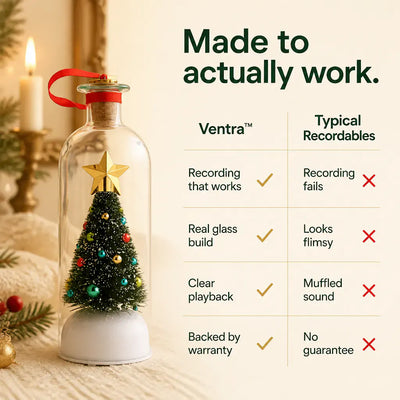 The Message Bottle - Recordable Christmas Ornament
