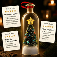 The Message Bottle - Recordable Christmas Ornament