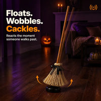 The Floating Witch Broom - Animated Halloween Decor