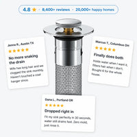 OdorLock - Pop-Up Sink Drain Plug (3-Pack)