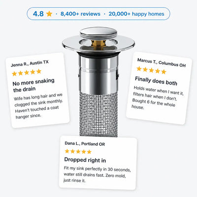 OdorLock - Pop-Up Sink Drain Plug (3-Pack)