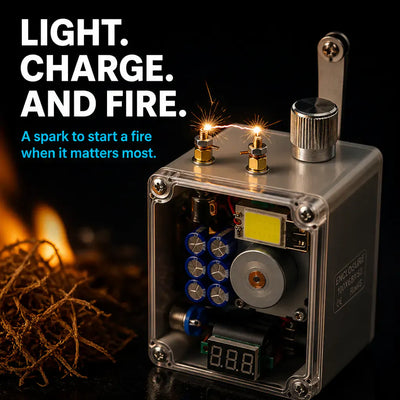 SparkCrank - Hand Crank Generator & Igniter