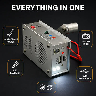 CrankReady - Hand Crank Radio, Torch & Charger