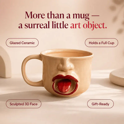 The Cheeky Tongue Mug - Ceramic Novelty Cup