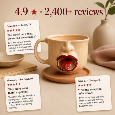 The Cheeky Tongue Mug - Ceramic Novelty Cup