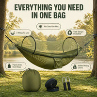 SkyNest 2-in-1 - Ultralight Hammock with Mosquito Net