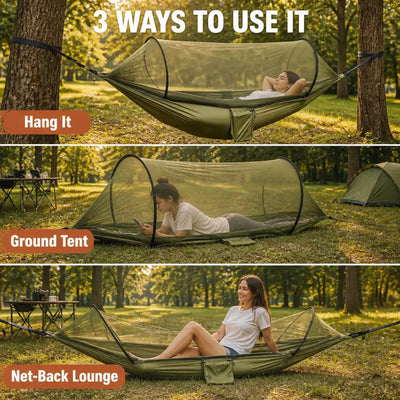 SkyNest 2-in-1 - Ultralight Hammock with Mosquito Net