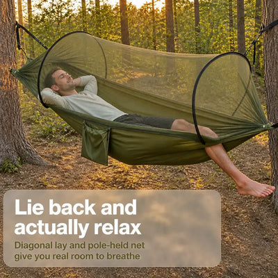 SkyNest 2-in-1 - Ultralight Hammock with Mosquito Net