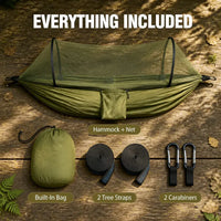 SkyNest 2-in-1 - Ultralight Hammock with Mosquito Net