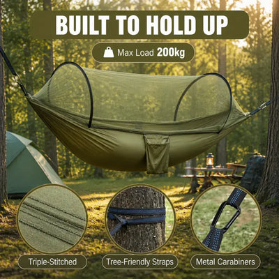 SkyNest 2-in-1 - Ultralight Hammock with Mosquito Net