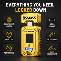 VaultDrive - Fingerprint Encrypted USB-C Drive (128GB)