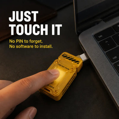 VaultDrive - Fingerprint Encrypted USB-C Drive (128GB)