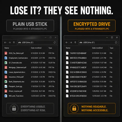 VaultDrive - Fingerprint Encrypted USB-C Drive (128GB)