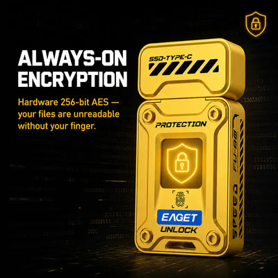 VaultDrive - Fingerprint Encrypted USB-C Drive (128GB)