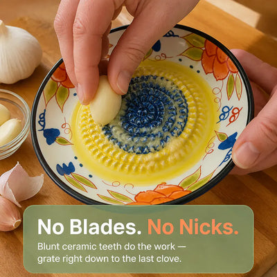 GingerGrind - Non-Slip Ceramic Grating Bowl