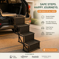 PupRamp 4-Step - Folding Dog Car Stairs