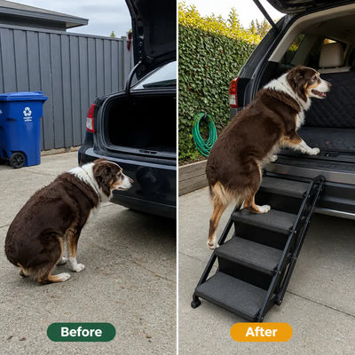 PupRamp 4-Step - Folding Dog Car Stairs