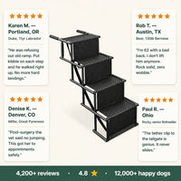 PupRamp 4-Step - Folding Dog Car Stairs