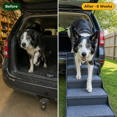 PupRamp 4-Step - Folding Dog Car Stairs