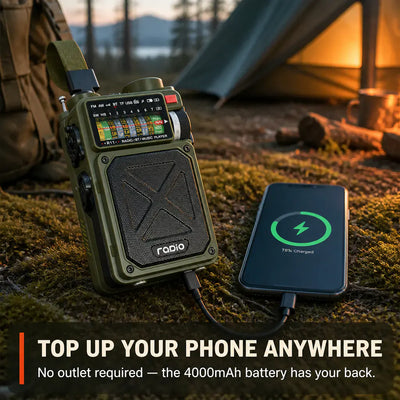 SurvivalWave R11 - Solar Crank Emergency Radio
